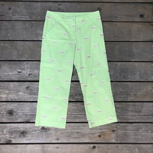Lilly Pulitzer Green Cropped Pants